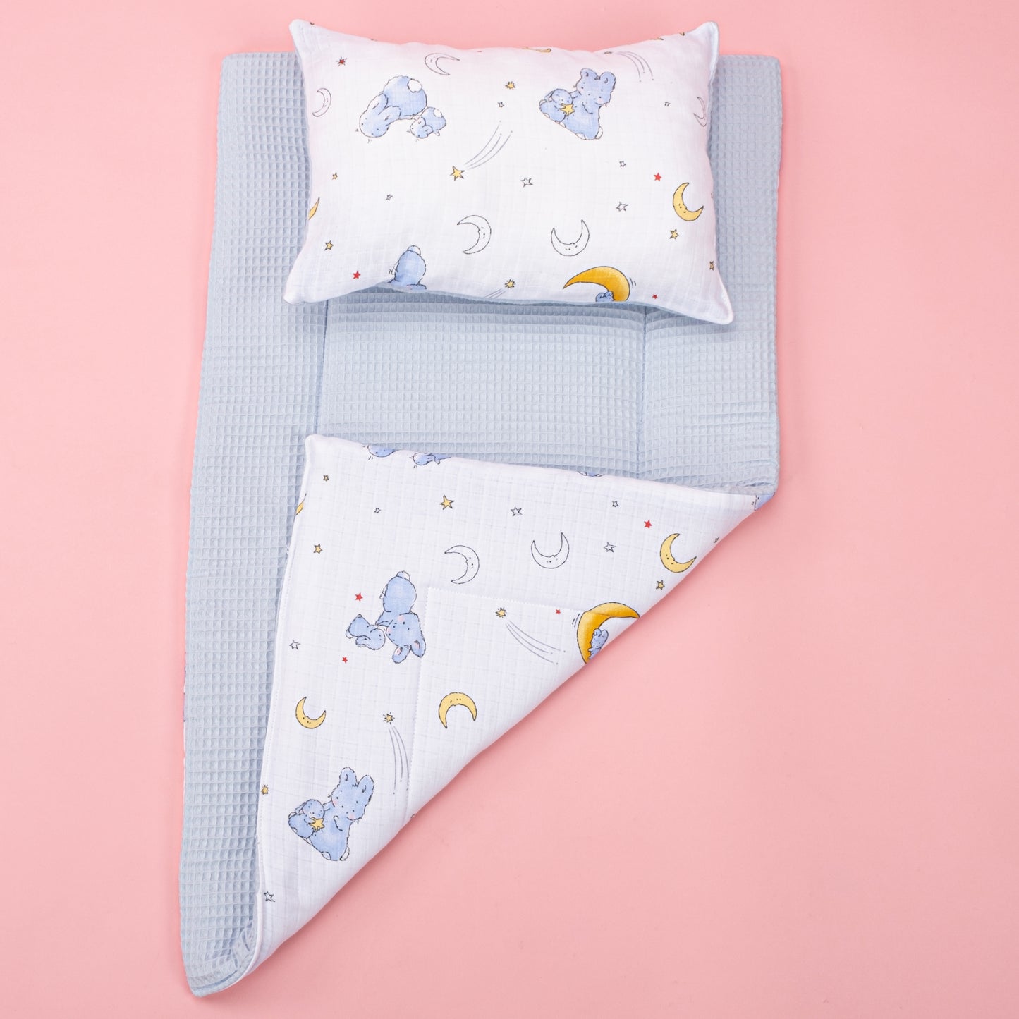 Double Side Changing Pad - Blue Honeycomb - Blue Rabbit