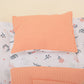 Double Side Changing Pad - Salmon Honeycomb - Green Flowers