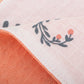 मनमुटाव कंबल - डबल साइड - सैल्मन हनीकॉम्ब - हरे फूल