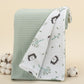 Pique Blanket - Double Side - Green Honeycomb - Hedgehog