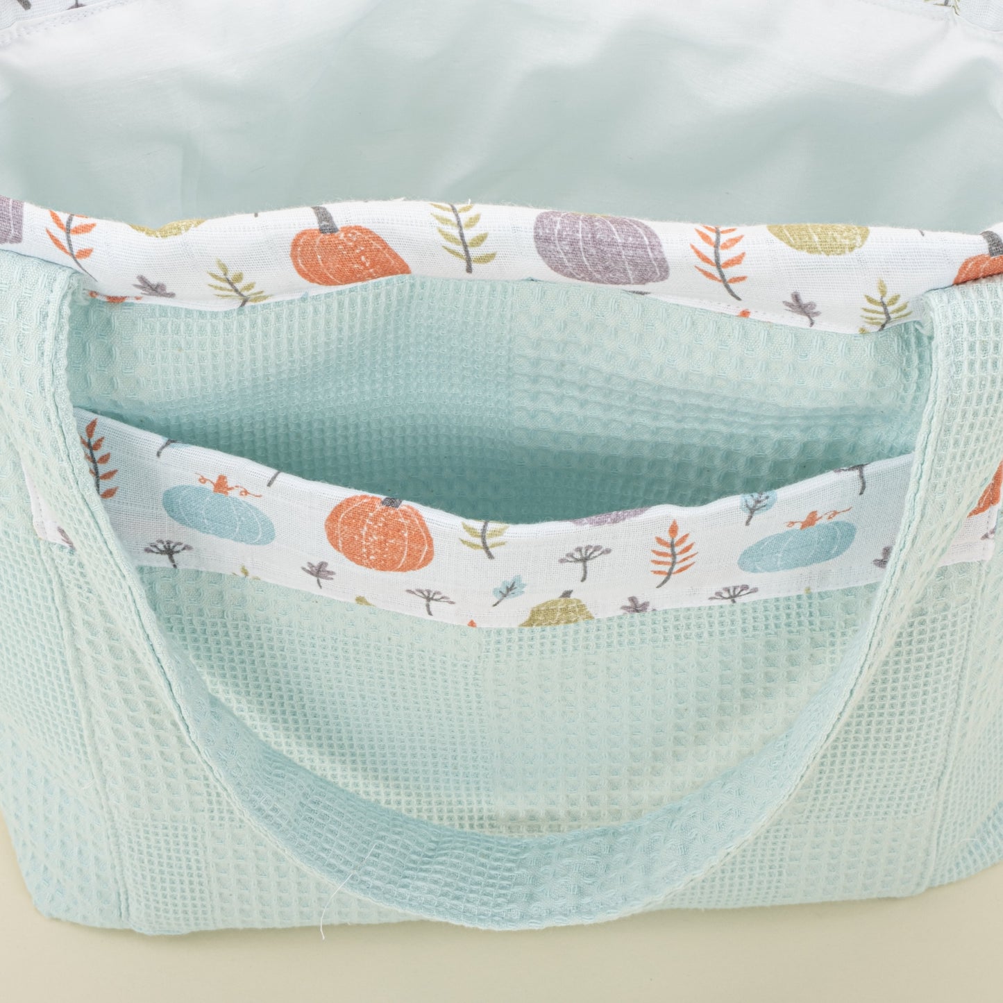 Baby Care Bag - Turquoise Honeycomb - Green Pumpkin