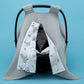 Stroller Cover Set - Double Side - Gray Muslin - Tiger
