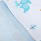 Double Side Muslin Blanket - Baby Blue Muslin - Elephants