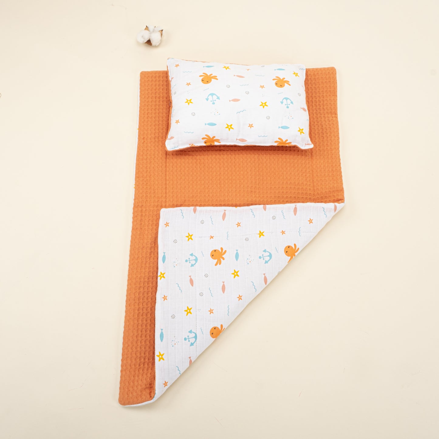 Double Side Changing Pad - Orange Honeycomb - Octopus