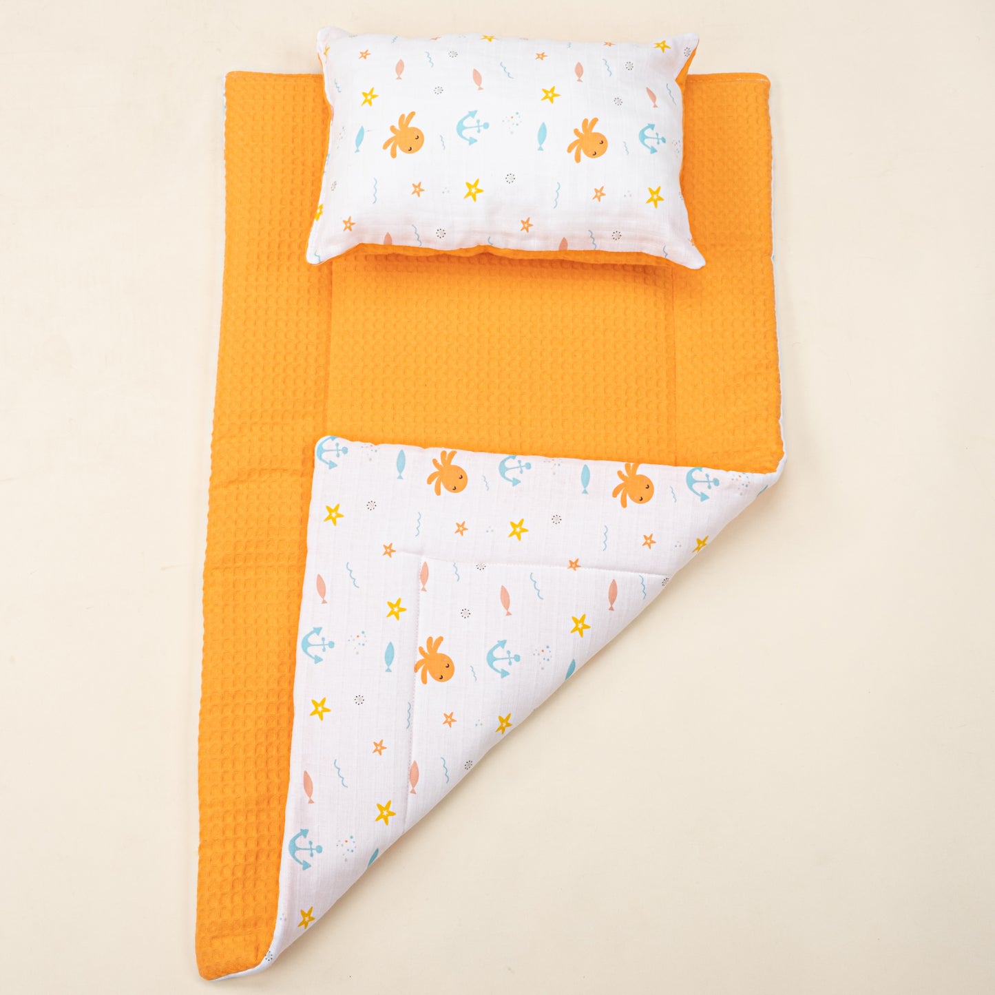Double Side Changing Pad - Orange Honeycomb - Octopus