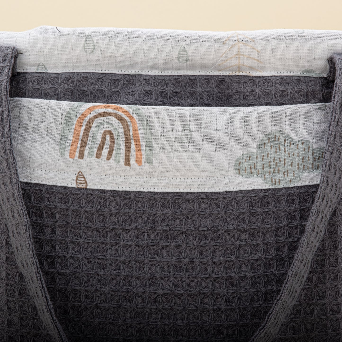 Baby Care Bag - Anthracite Honeycomb - Green Rainbow